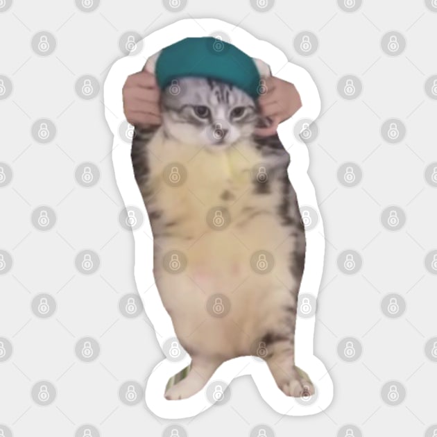 Fat Dancing Cat Meme Sticker by HoldenFamilyDesigns